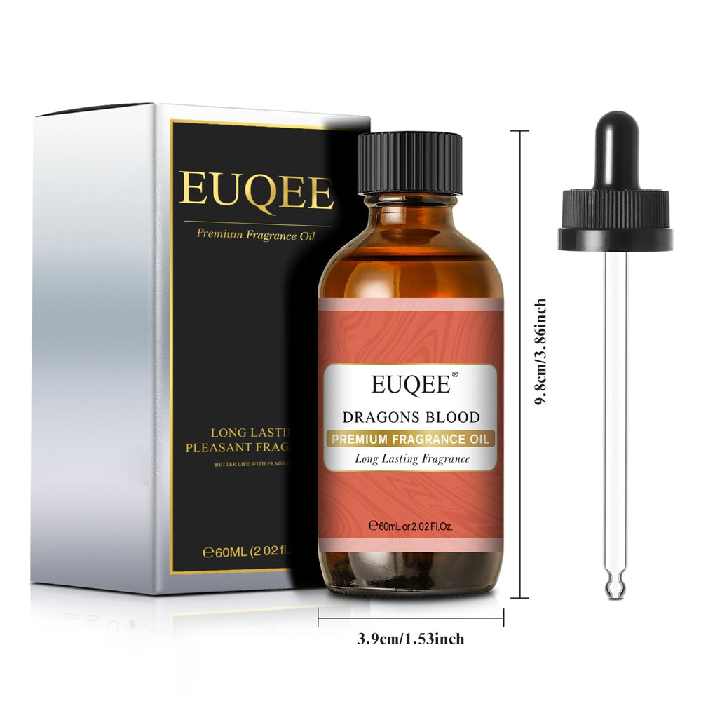 EUQEE Dragons Blood base note blend featuring vanilla and sandalwood.