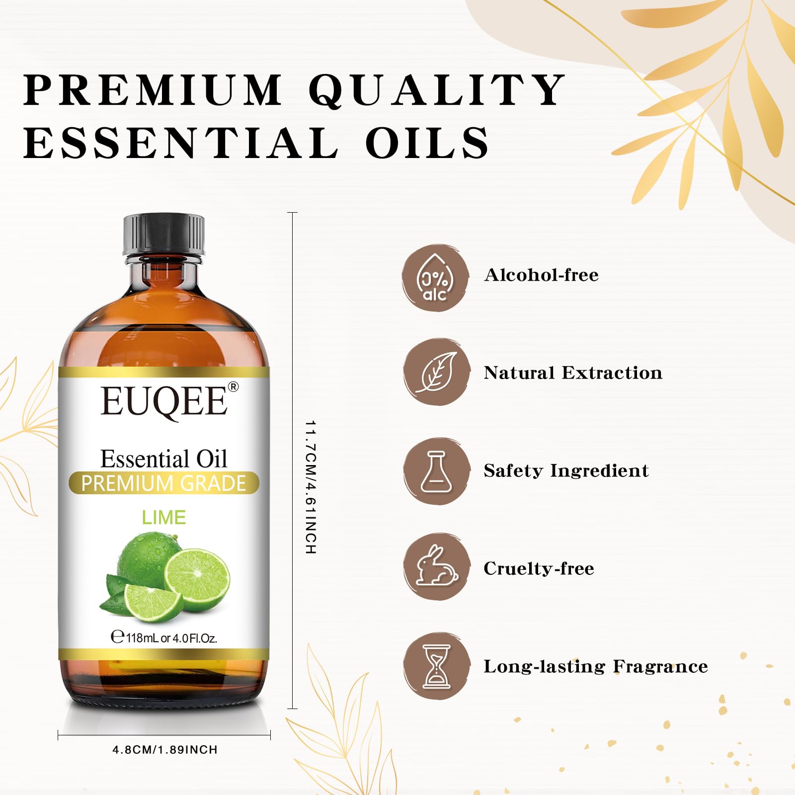 EUQEE Lima para bombas de baño, aroma suave y envolvente.