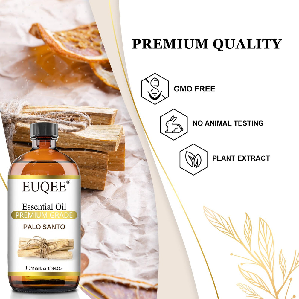 EUQEE Palo Santo oil with dropper enables accurate dosing for DIY blends