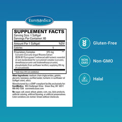EuroMedica CuraPro capsules closeup showing softgel texture and curcumin content.