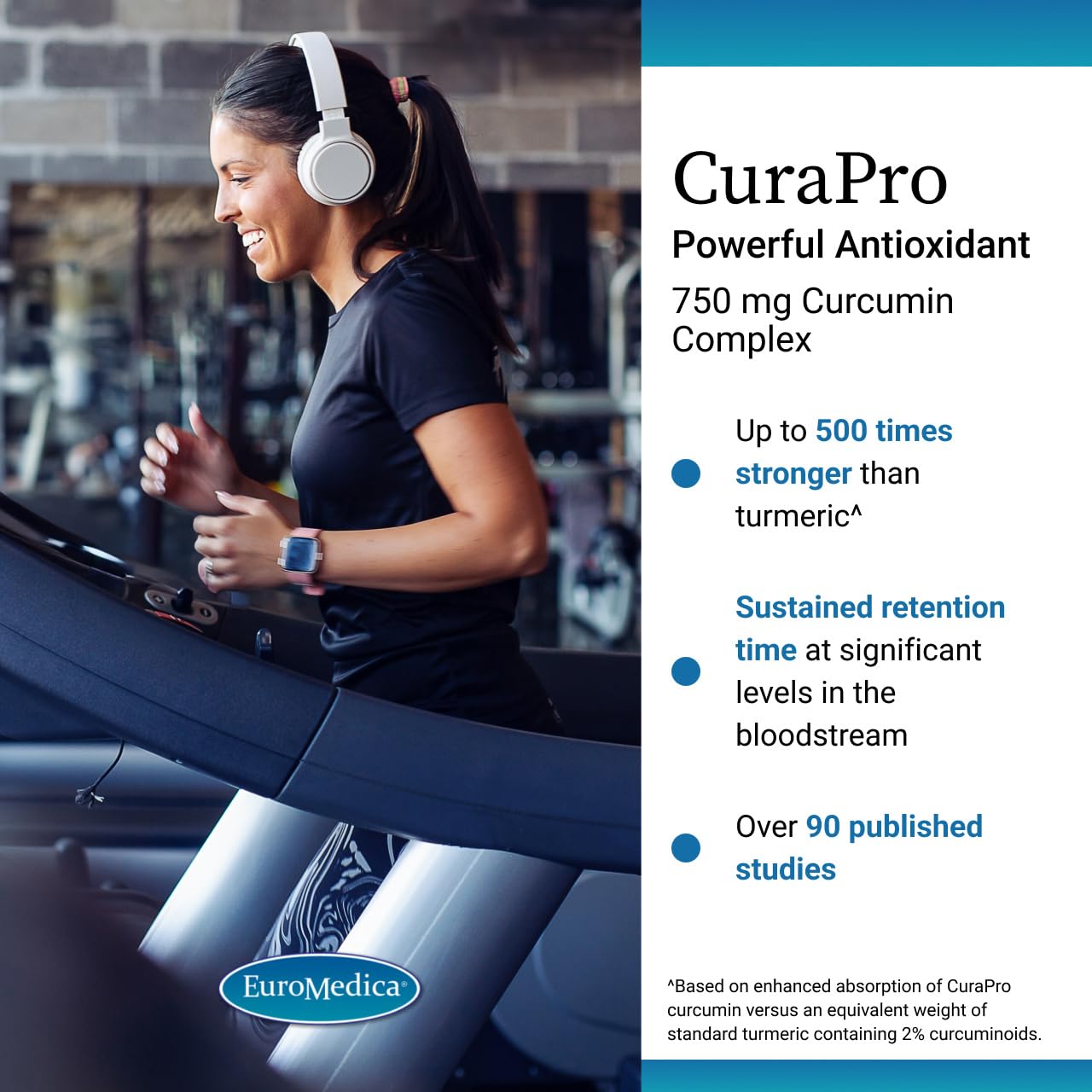 CuraPro label detail shows 500 mg curcuminoids per serving