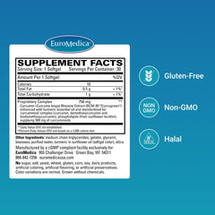 Closeup of EuroMedica CuraPro softgels highlighting easy daily use