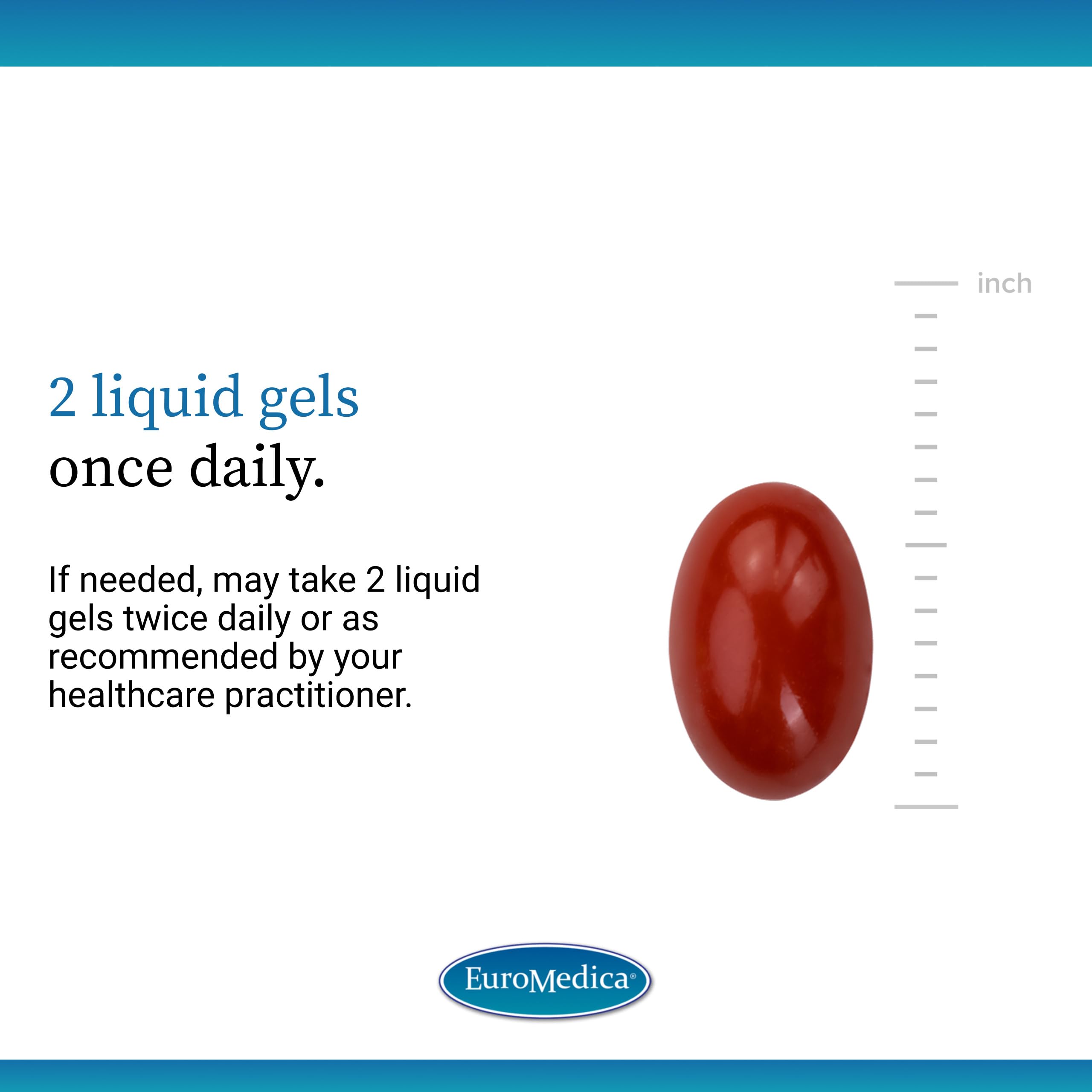 EuroMedica Curcumin-Boswellia gel capsules designed for daily use.