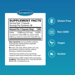 EuroMedica Tri-Iodine capsules; convenient daily dose for hormone balance.