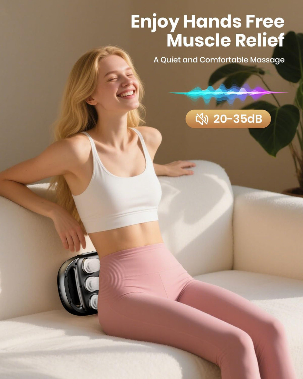 EURPMASK 6-Head Massage Gun, heads close-up, shows attachment versatility for targeted relief.