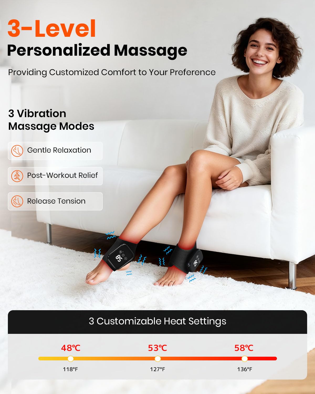 EURPMASK Foot Renew cordless design enables relief anywhere.