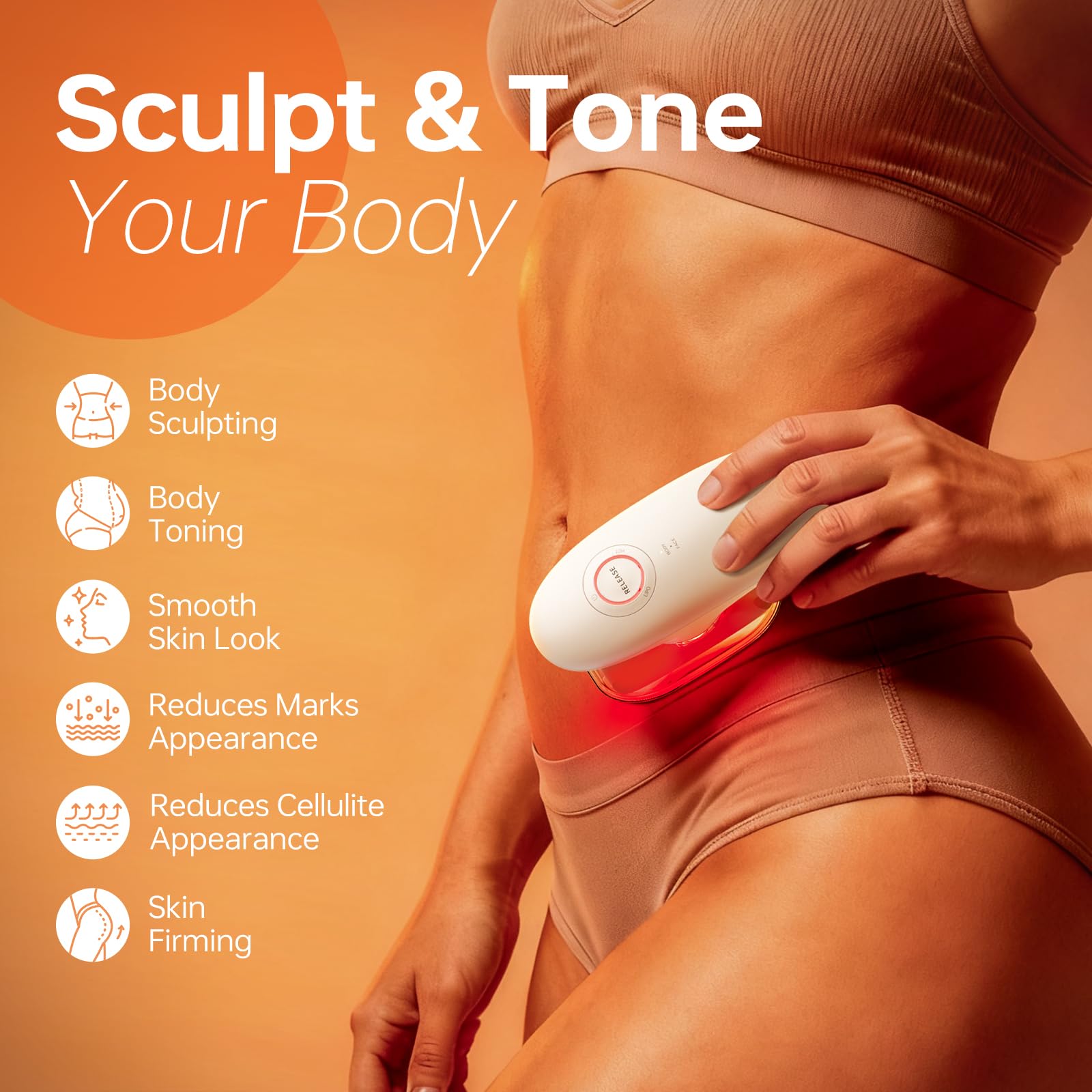EURPMASK heat and LED therapy supports skin elasticity during use.