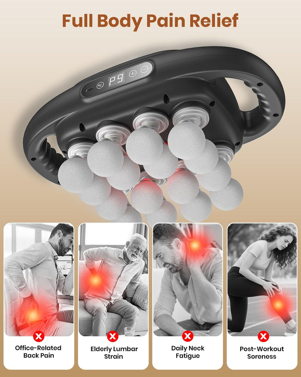 EURPMASK massager with long battery life supports extended sessions.