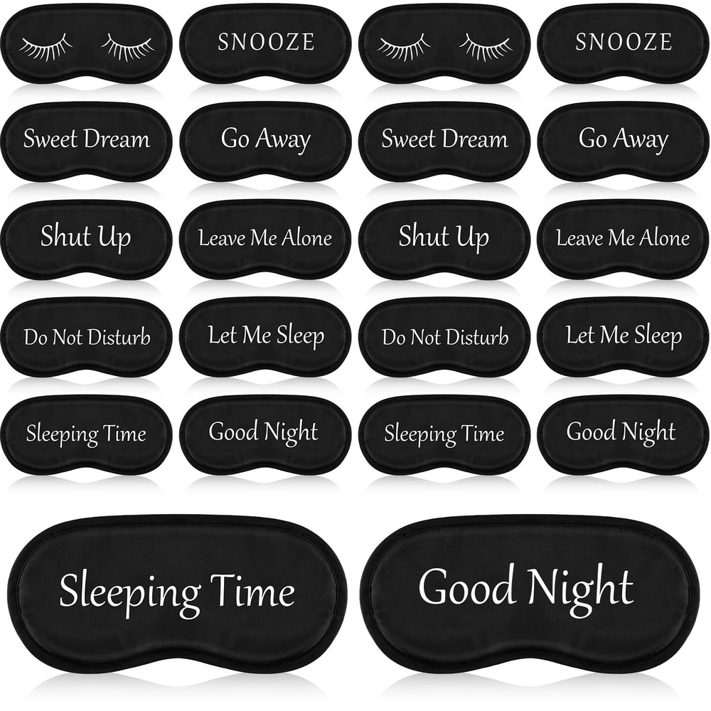 Eurzom 20-piece sleep mask bulk set for home or travel, with soft comfort.