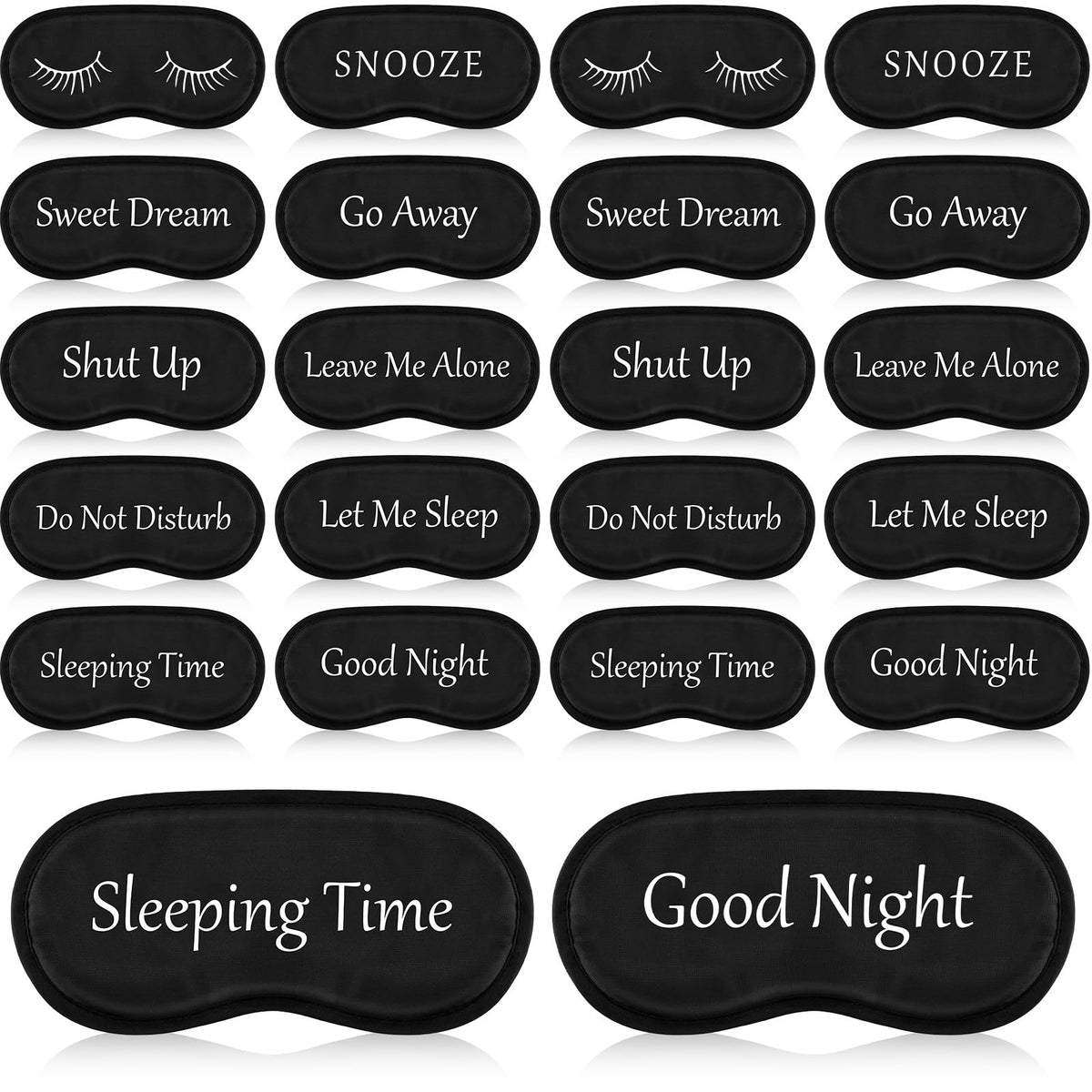 Eurzom 20-piece sleep mask bulk set for home or travel, with soft comfort.