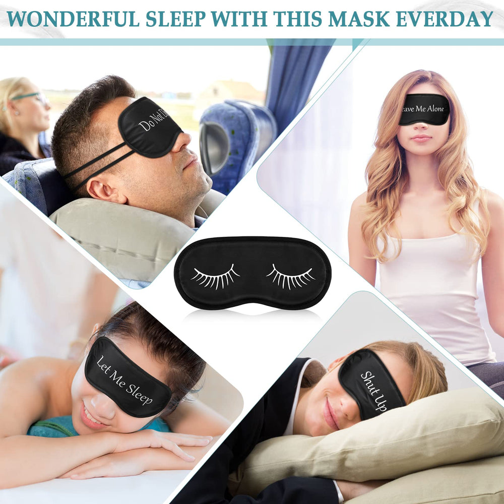 Eurzom blackout eye mask in black for deep, undisturbed rest.