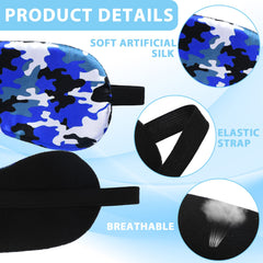 Eurzom camo sleep mask packaging displaying four color options.