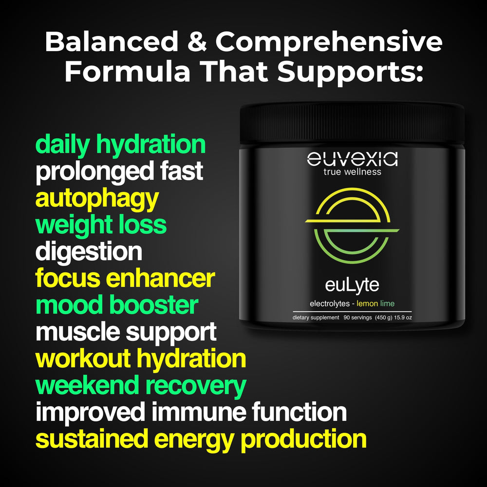 Euvexia euLyte zero-sugar label on packaging
