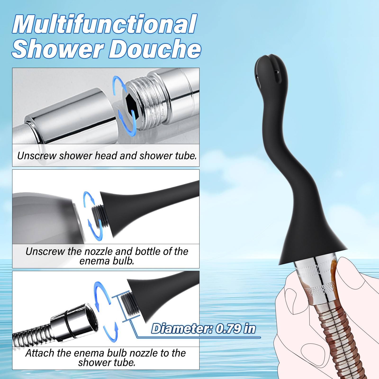 Euwvdy shower hose connection enables universal compatibility