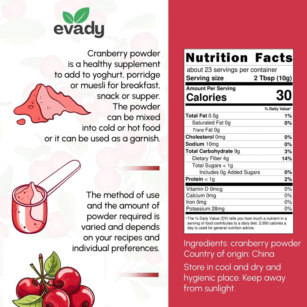 EVADY Cranberry Powder in a blender for a nutrient-rich smoothie
