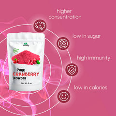 EVADY Cranberry Powder steeped in tea for a fruity aroma