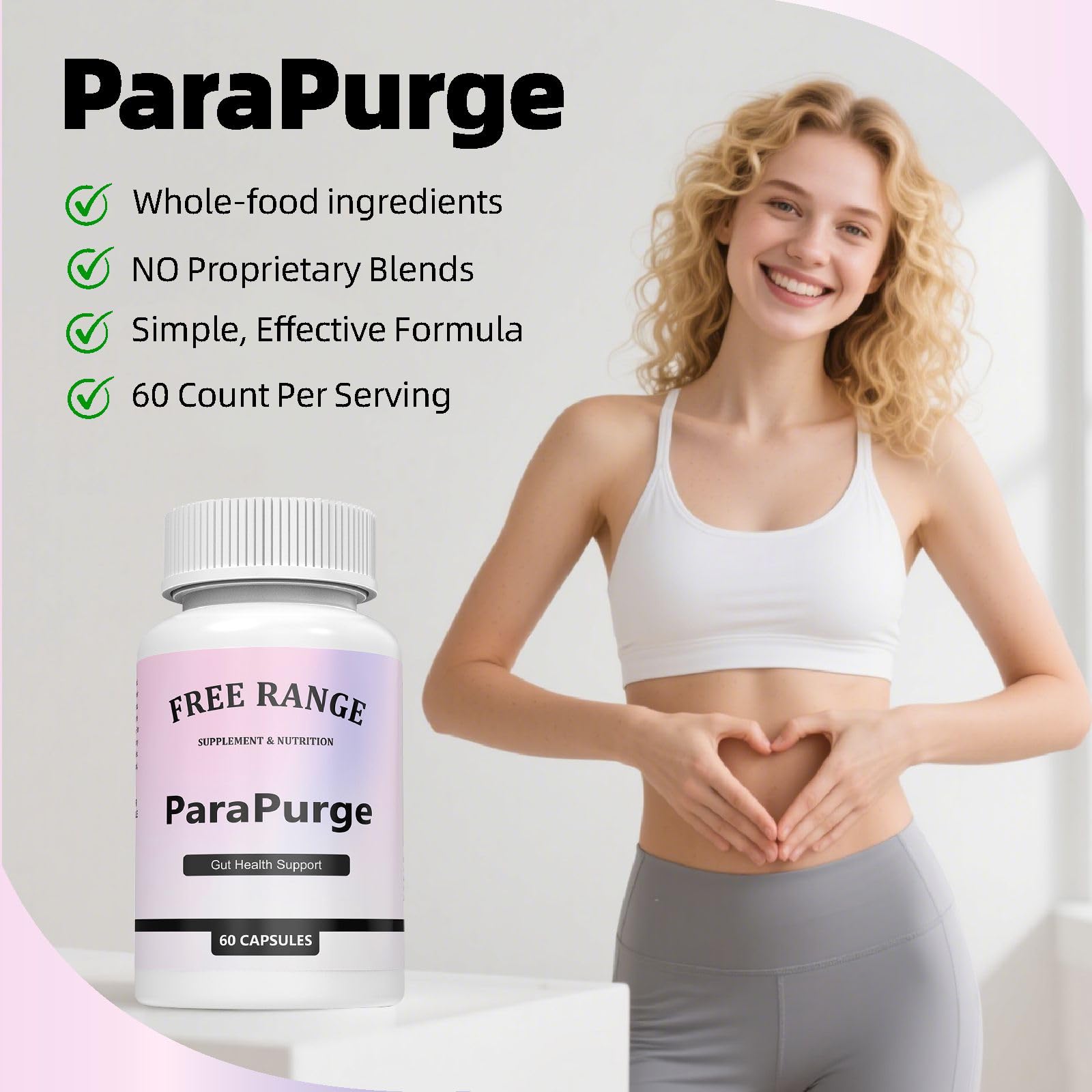 EVASANDO Parapurge packaging label highlights premium ingredients.