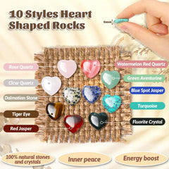 Evatage heart stones on card gift-ready packaging for gifting.