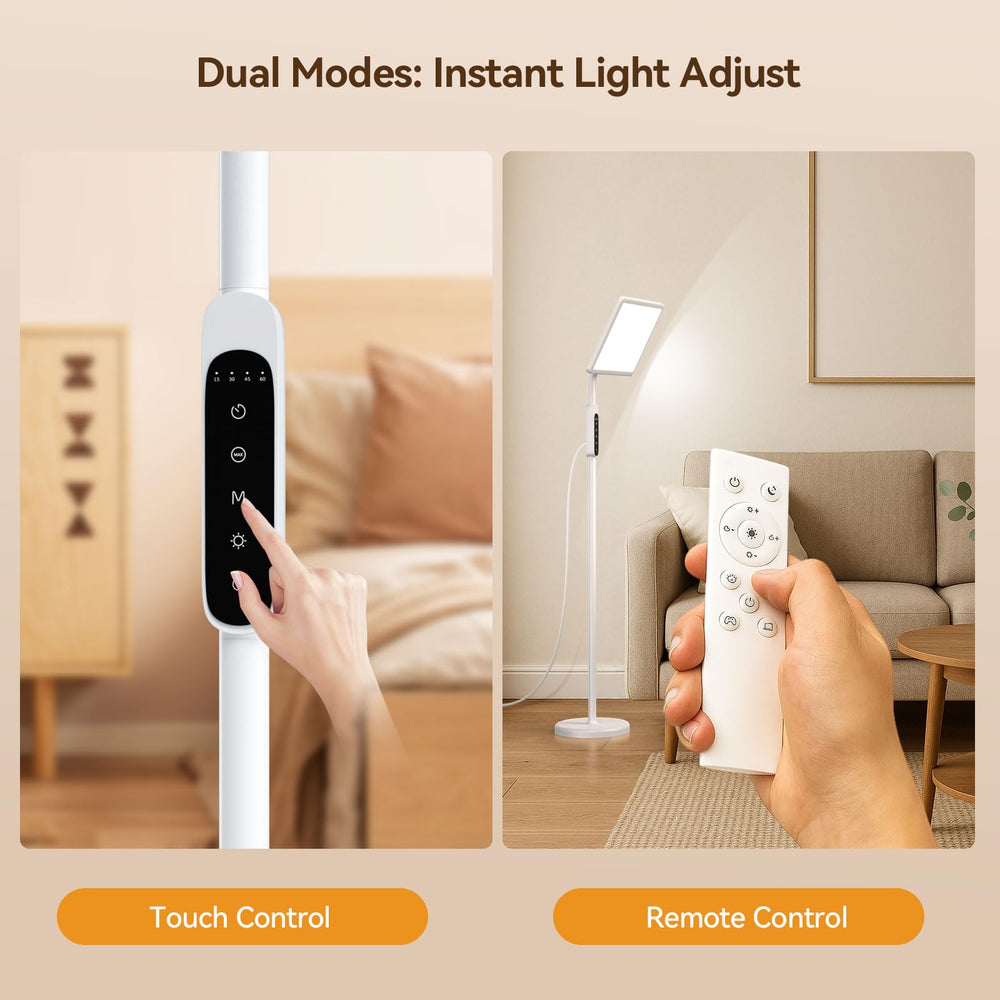 EVATEALE three-height adjustable floor lamp fits desks, beds, and corners
