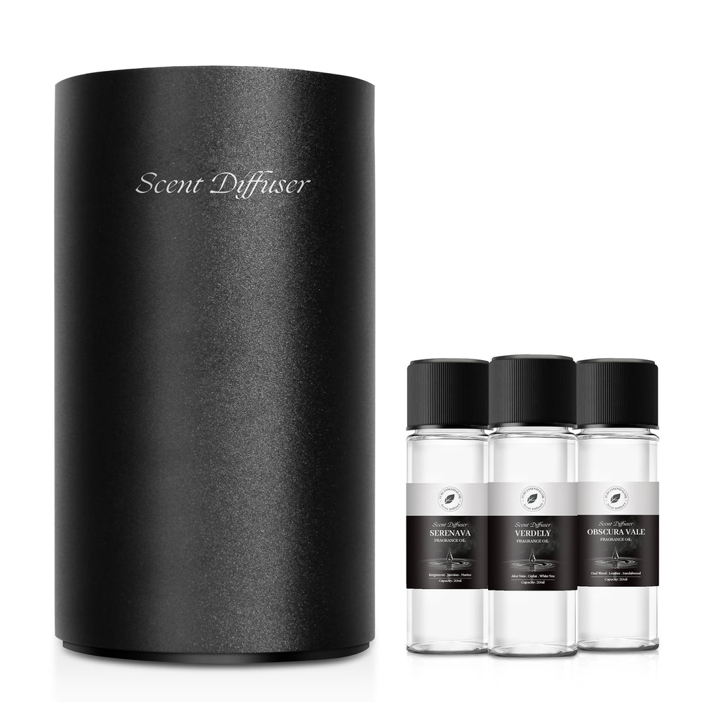 EvCZen waterless diffuser front view with sleek black finish for stylish rooms