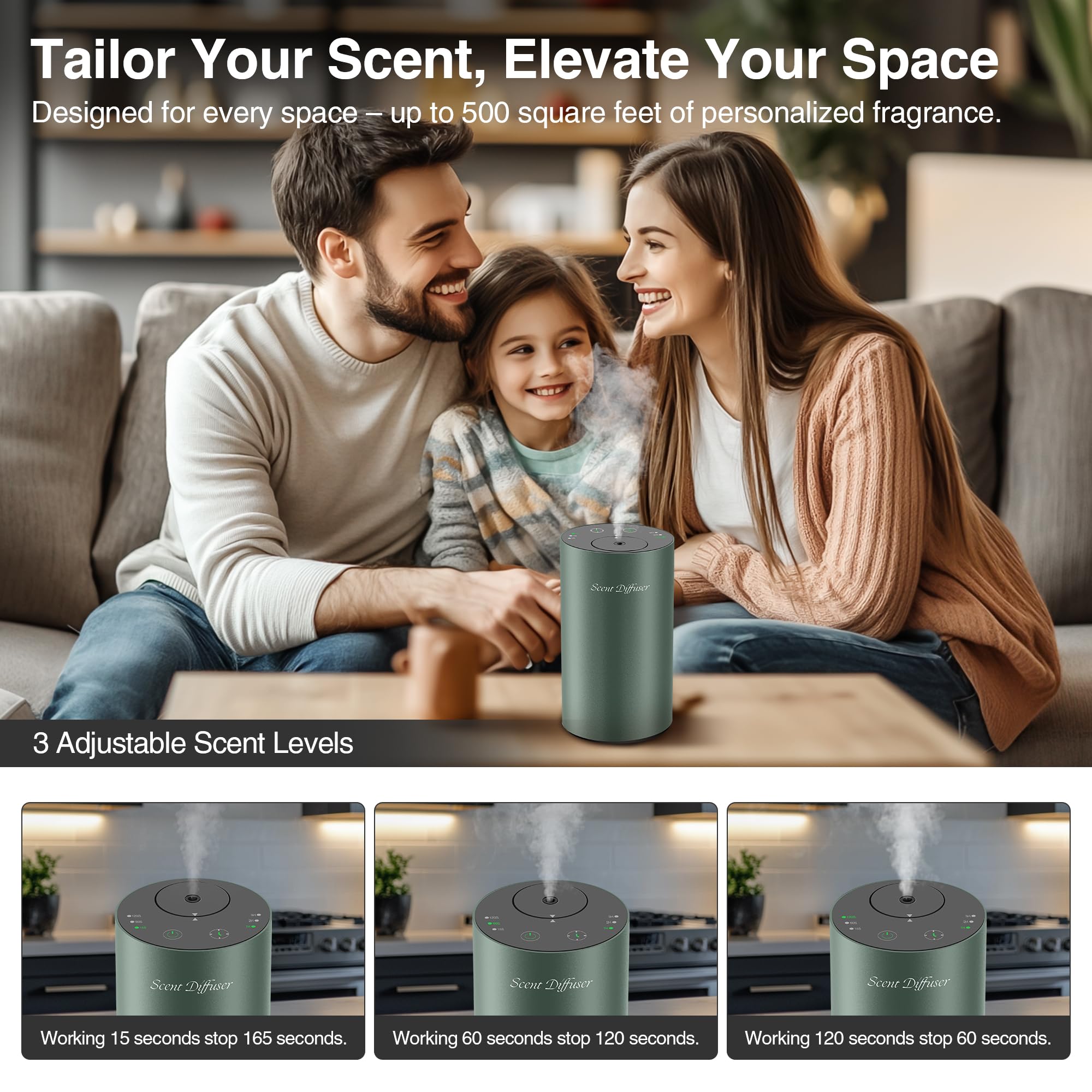 EvCZen oil bottles 20ml trio included for customizable scents.