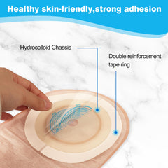 Evenpop colostomy bag quick-release valve with splash-proof closure