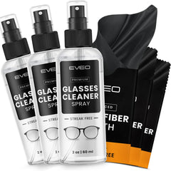 EVEO Glasses Cleaner Spray bottle close-up for easy lens cleaning