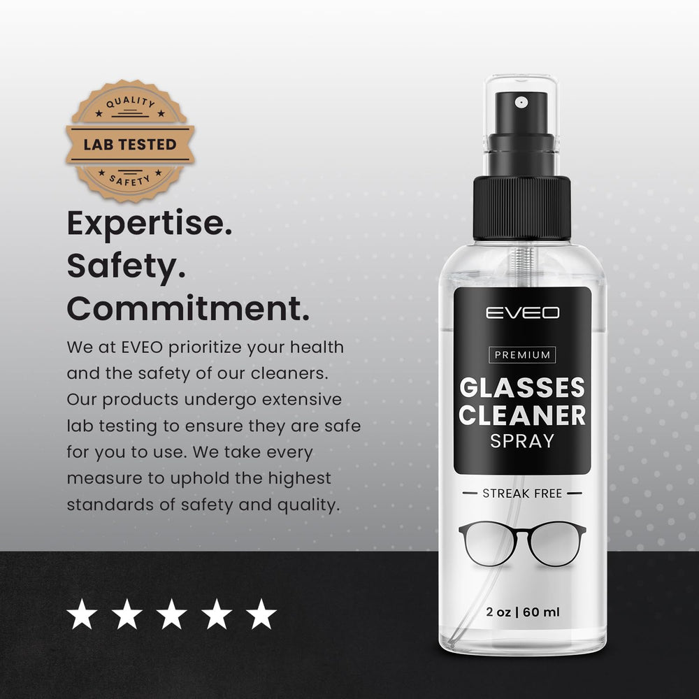 EVEO Safe formula for all lenses including polarized coatings.