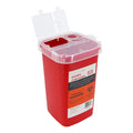 Ever Ready First Aid Sharps Container, 1 Quart – Split Lid Design with Locking Mechanism for Safe Sharp Waste Disposal