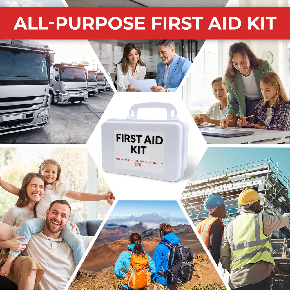 Ever Ready First Aid 10-Person Kit burn dressing for minor injuries.