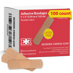 Ever Ready First Aid fabric bandages with flexible, skin-conforming fit.