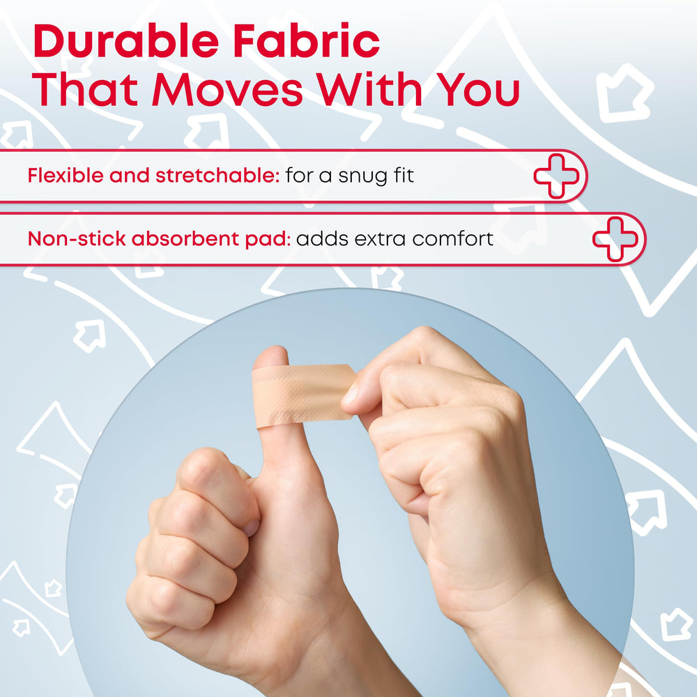 Absorbent non-stick pad in Ever Ready bandages provides comfortable protection.