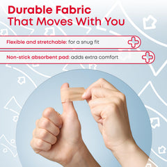 Absorbent non-stick pad in Ever Ready bandages provides comfortable protection.