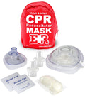 Ever Ready First Aid CPR Mask Kit - Adult & Infant Masks, One-Way Valves, Portable Red Pouch