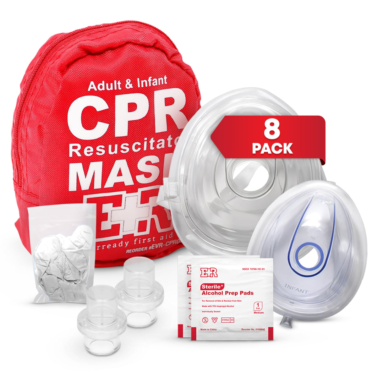 Ever Ready First Aid CPR mask set for adults and infants ready for emergencies