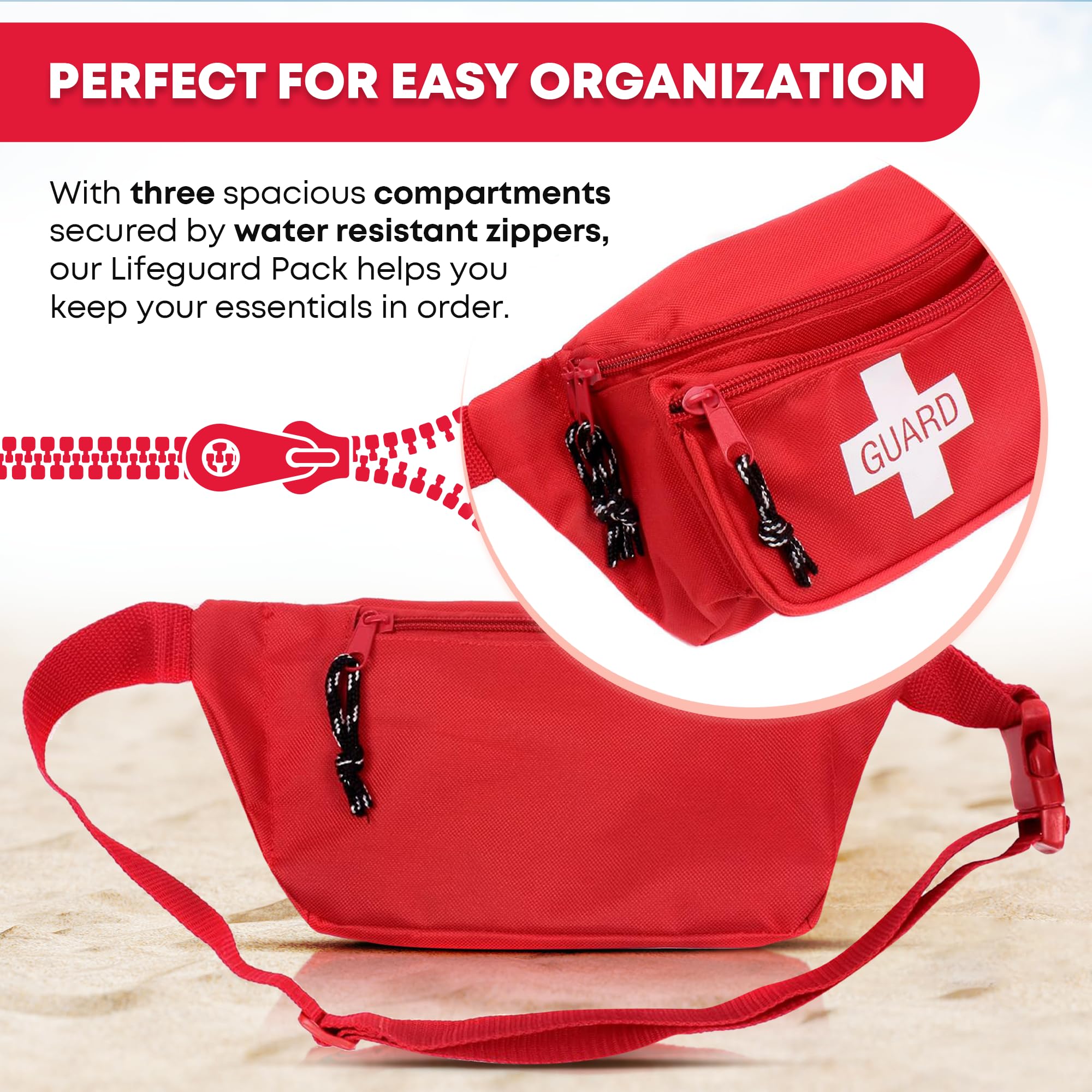 Ever Ready First Aid fanny pack with adjustable strap for a secure, comfortable fit