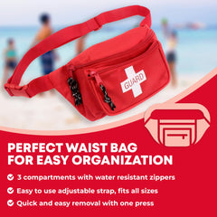 Ever Ready First Aid fanny pack adjustable strap ensures a comfortable, quick removal.
