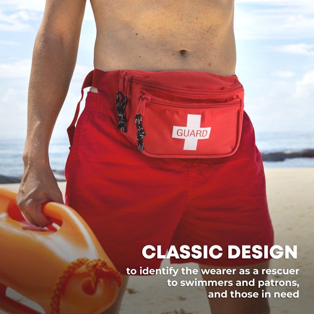 Ever Ready First Aid fanny pack kit contents include CPR masks for adults and infants.