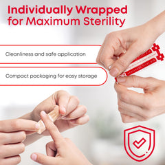Individually wrapped sterile bandages from Ever Ready First Aid.