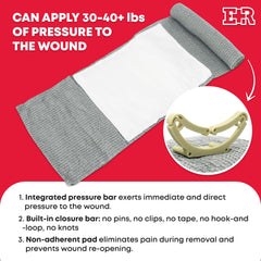 Ever Ready First Aid Israeli bandage 6-inch designed for hemorrhage control in critical moments.