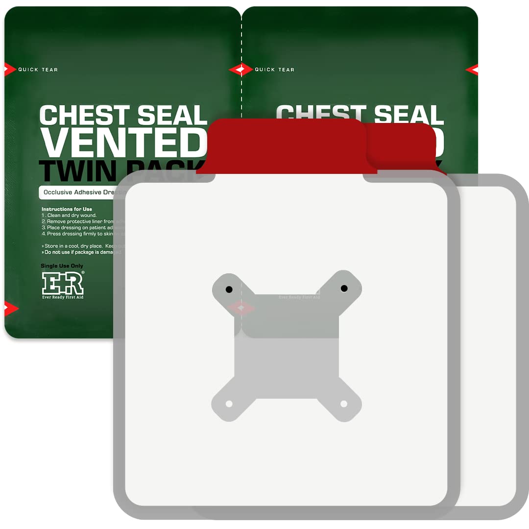 Latex-free 4-vent chest seal design for reliable coverage.
