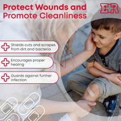 Ever Ready First Aid latex-free bandages suitable for sensitive skin.