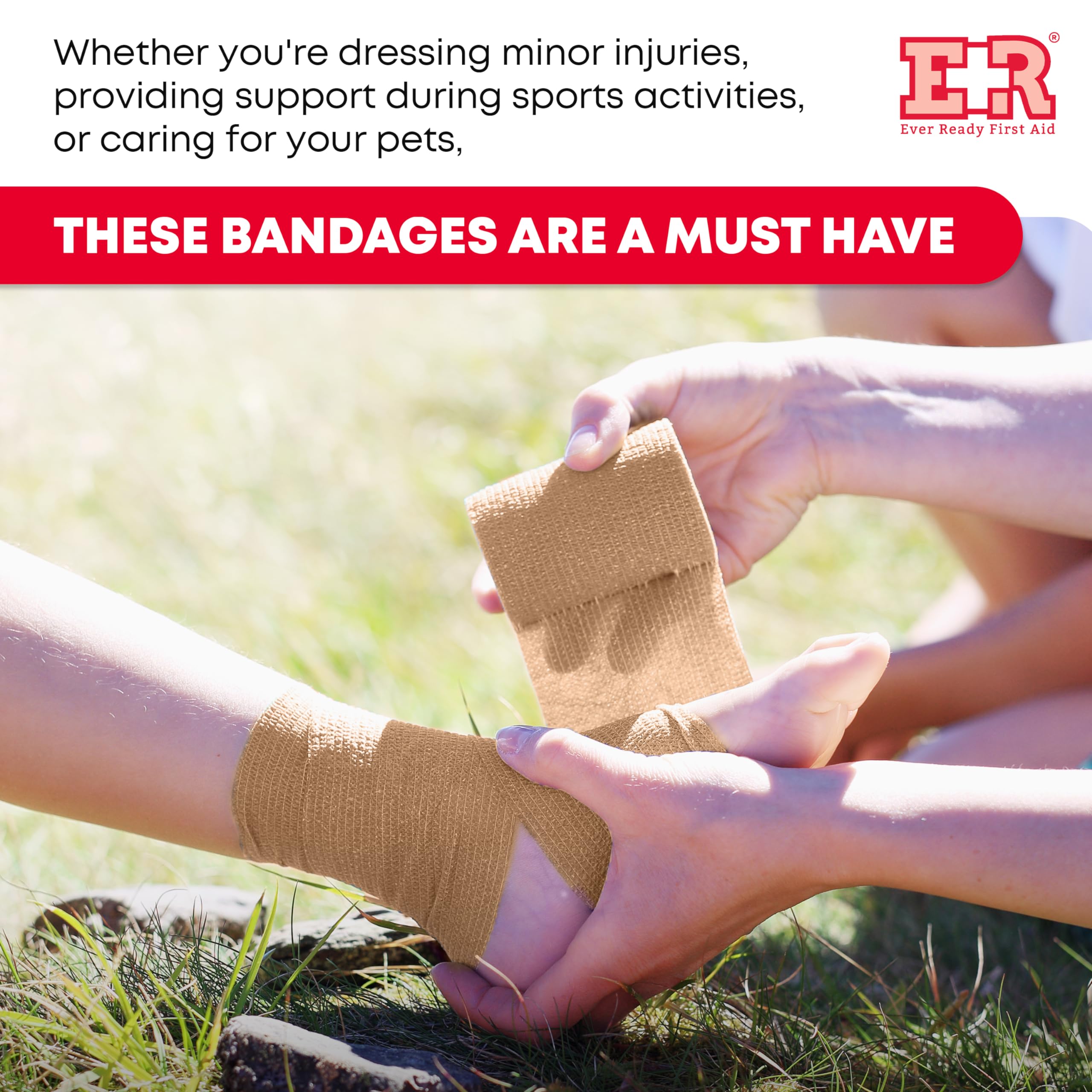 Ever Ready First Aid self-adherent wrap pack reduces setup time