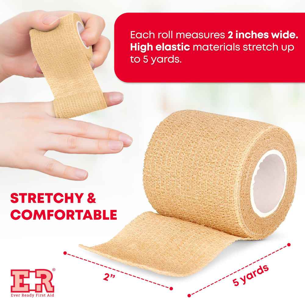 Ever Ready First Aid self-adherent wrap on wrist provides stable support