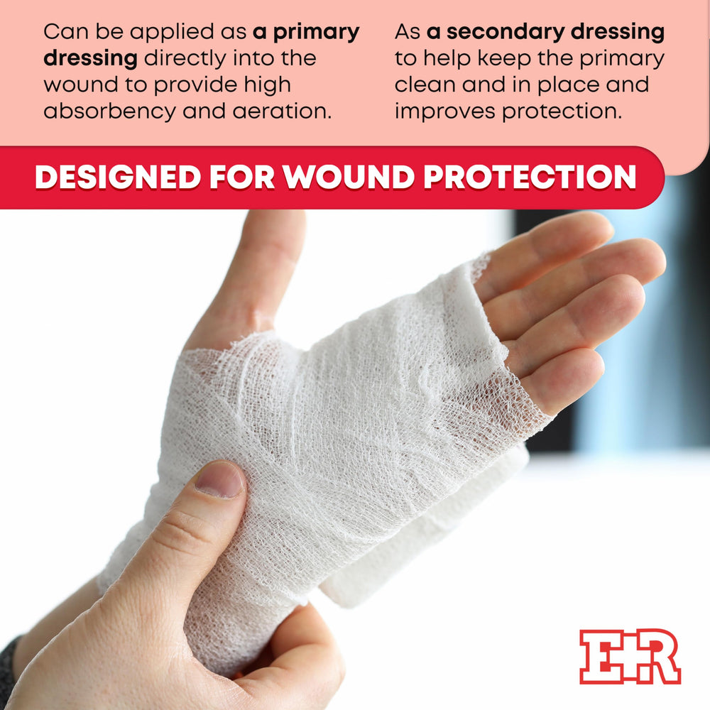 Ever Ready First Aid Krinkle Kerlix bandage roll sterile packaging ensures cleanliness.