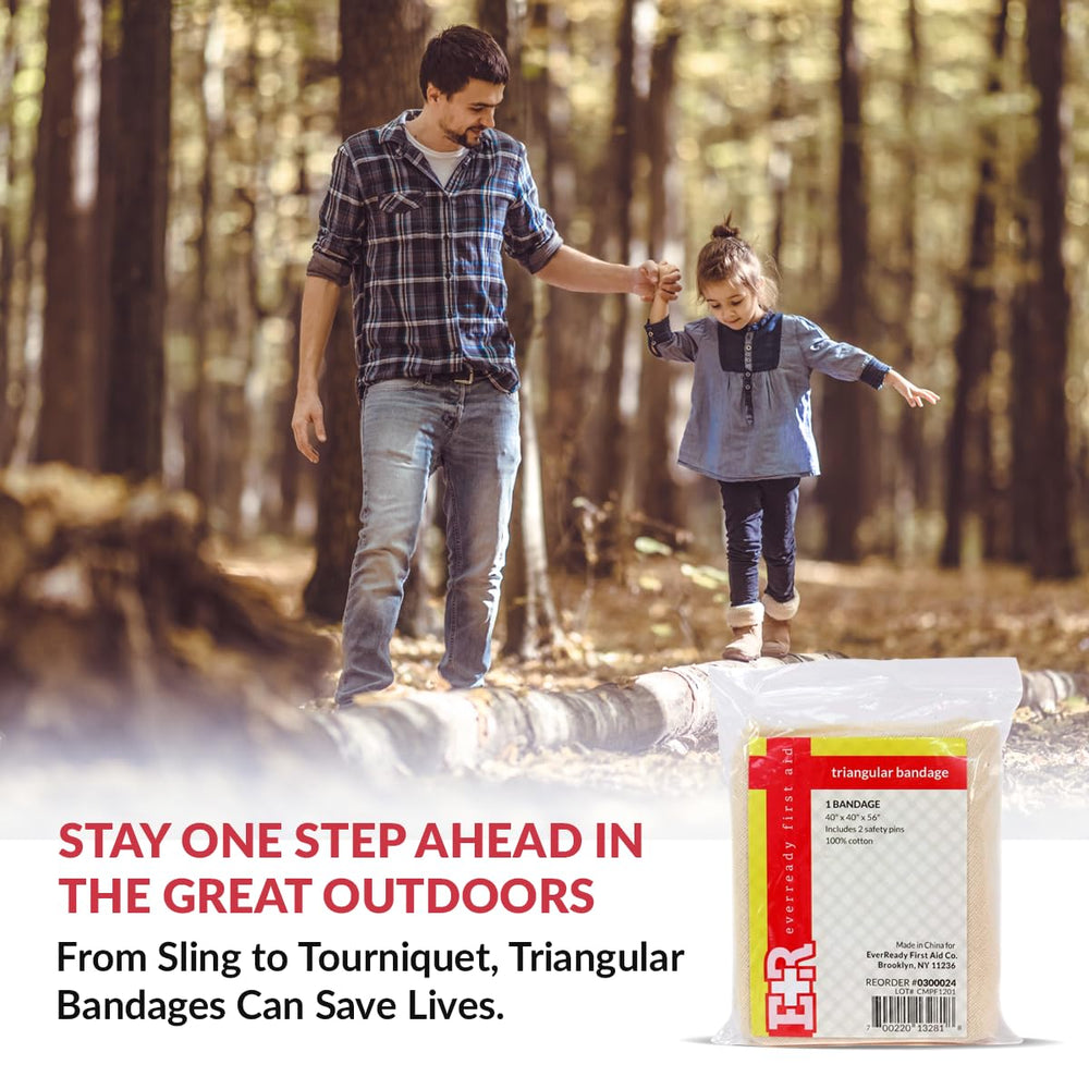 100% cotton material provides soft, breathable bandaging with Ever Ready.