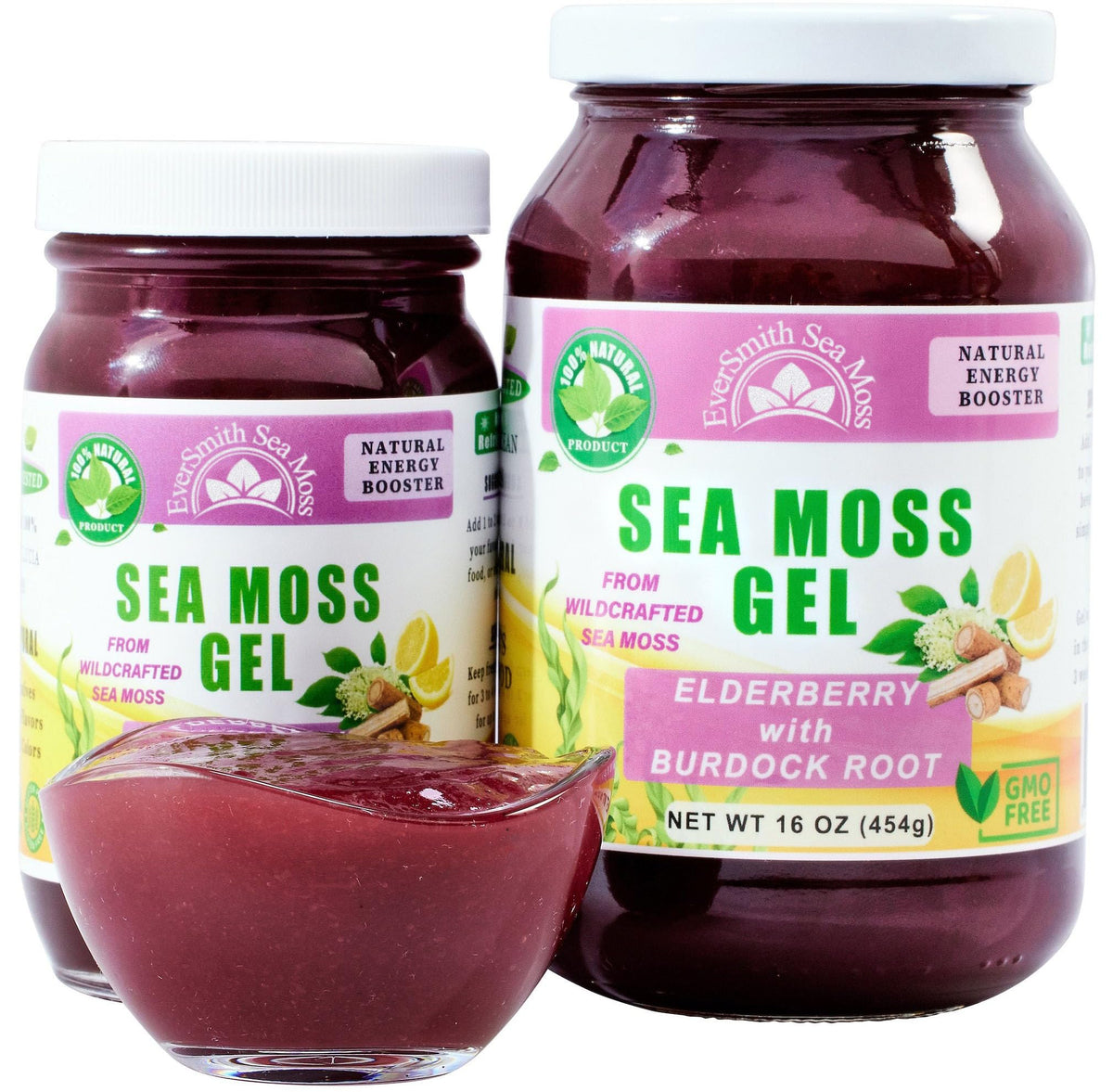 EverSmith Organics sea moss gel bottle for easy daily supplementation.