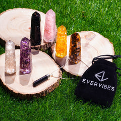 Ever Vibes Healing Crystal Wand Black Tourmaline helps deflect negativity and protect energy.
