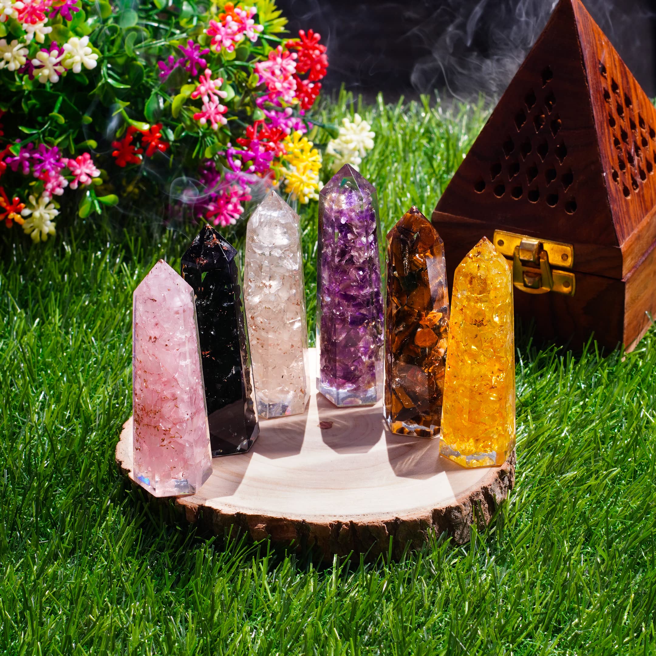 Ever Vibes Healing Crystal Wand Citrine boosts motivation for goal setting.