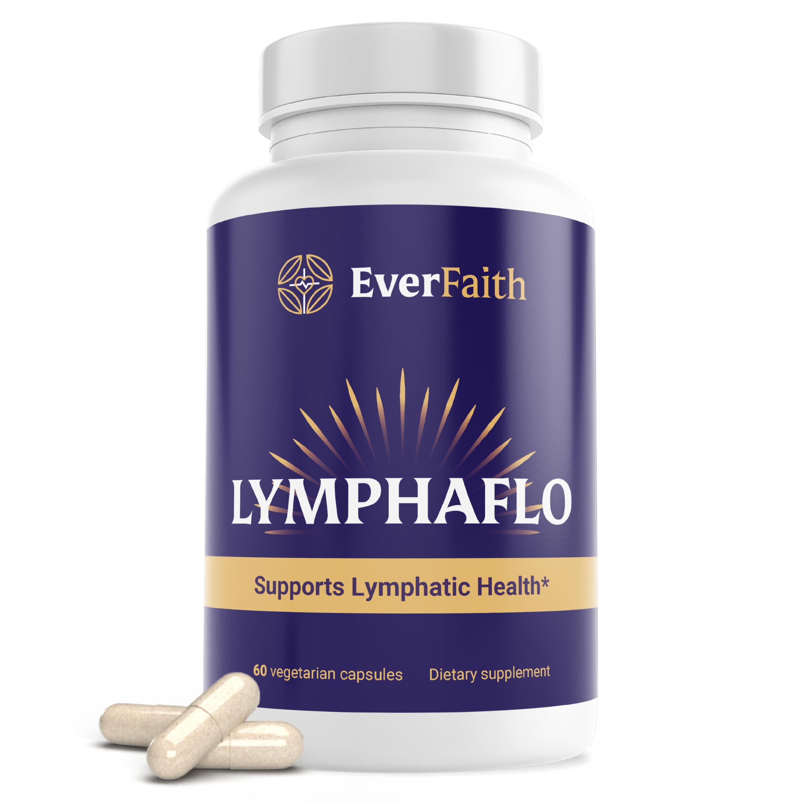 Everfaith LymphaFlo bottle front view supporting daily lymphatic wellness